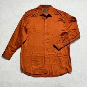 Bellissimo Dress Shirt Long Sleeve Button Up Modern Fit Mens Size 18T - 34/35